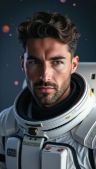 AI Headshot: Portrait of {prompt} as an astronaut, futuristic, ultra highly detailed,realistic, concept art, intricate textures, interstellar background, space travel, art by alphonse mucha, ryan kittleson, greg rutkowski, leesha hannigan, stephan martiniere, stanley artgerm lau